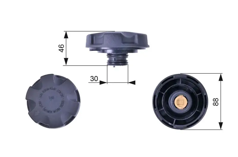 GATES RC241 Yedek Su Depo Kapağı 17117639020 resmi