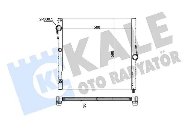 KALE 348660 Radyatör 17117576305 resmi