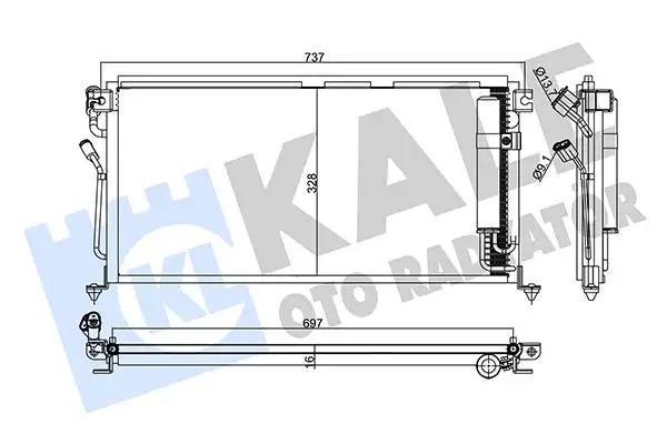 KALE 357840 Klima Radyatörü MN151100 resmi