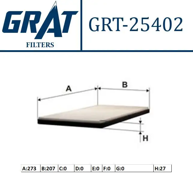 GRAT 25402 Polen Filtresi 96440878 resmi