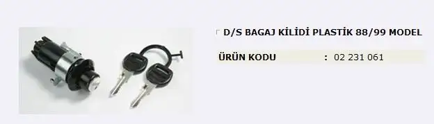 MITA 02231061 Bagaj Kilidi 7593655 resmi