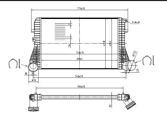 MGA 80491 Turbo Radyatörü 1K0145803S resmi