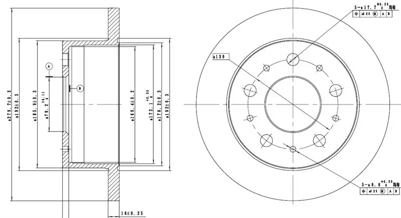 MGA 50125 Arka Fren Diski 46833807 resmi