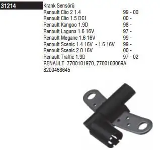 DODUCO 31214 Krank Sensörü 8200647554 resmi