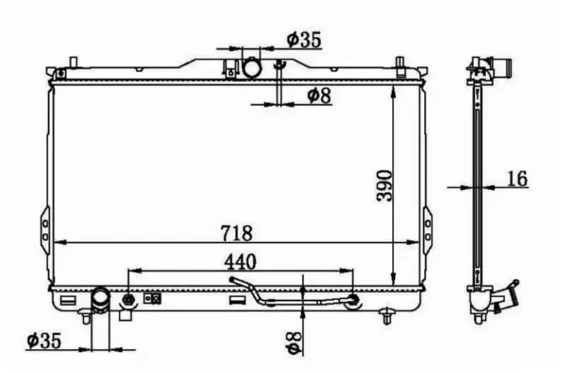 MGA 80621 Radyatör 2531026480 resmi