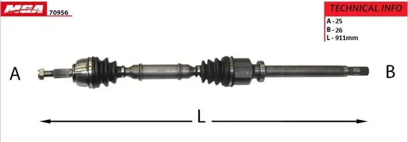 MGA 70956 Ön Aks (Sağ) 8200376095 resmi