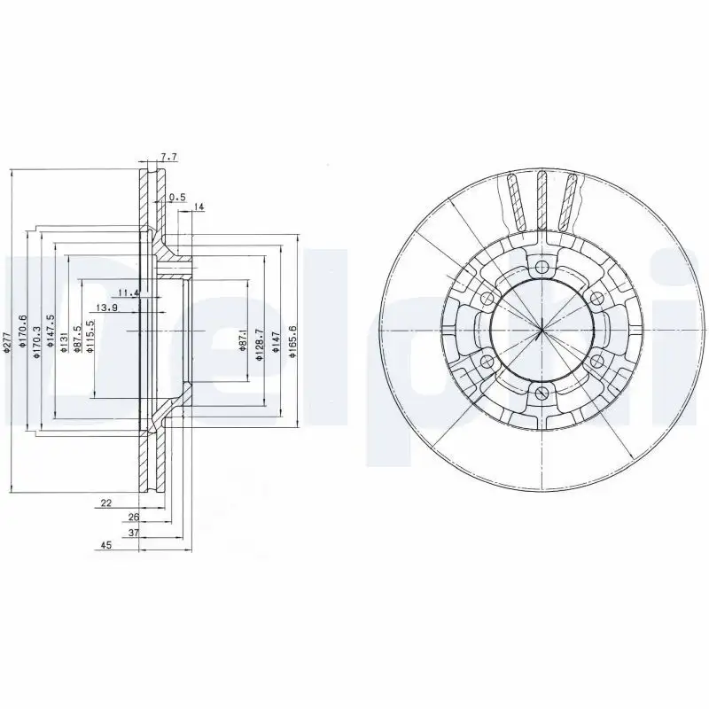 DELPHI BG2561 Ön Fren Diski resmi
