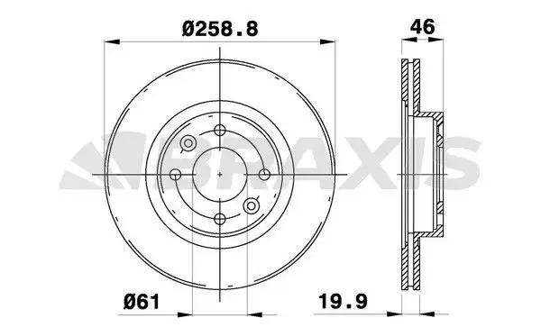 BRAXIS AE0441 Ön Fren Diski 7701204283 resmi
