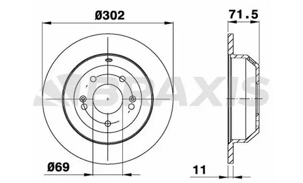 BRAXIS AD1035 Arka Fren Diski 584112P000 resmi