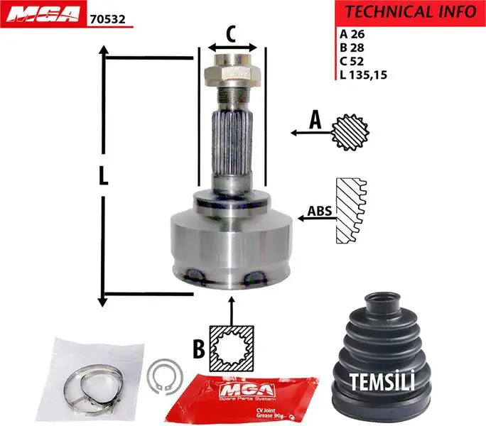 MGA 70532 Aks Kafası (Dış) 44014SABN21 resmi