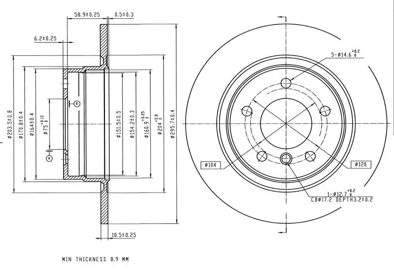 MGA 50597 Arka Fren Diski 34214031725 resmi