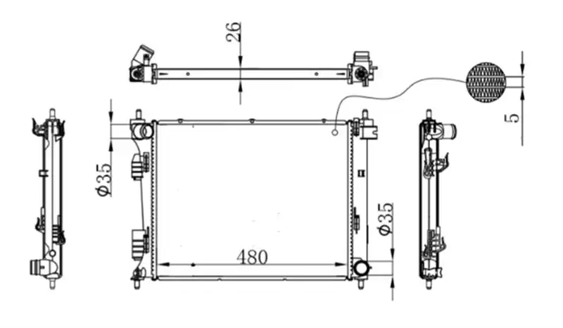 MGA 80627 Radyatör 253101R300 resmi