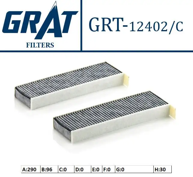 GRAT 12402C Polen Filtresi (Karbonlu) 6447XG resmi
