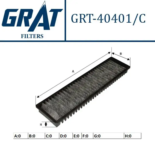 GRAT 40401C Polen Filtresi (Karbonlu) 64316930349 resmi