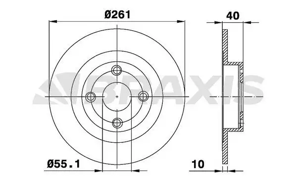 BRAXIS AE0466 Arka Fren Diski B26Y26251 resmi