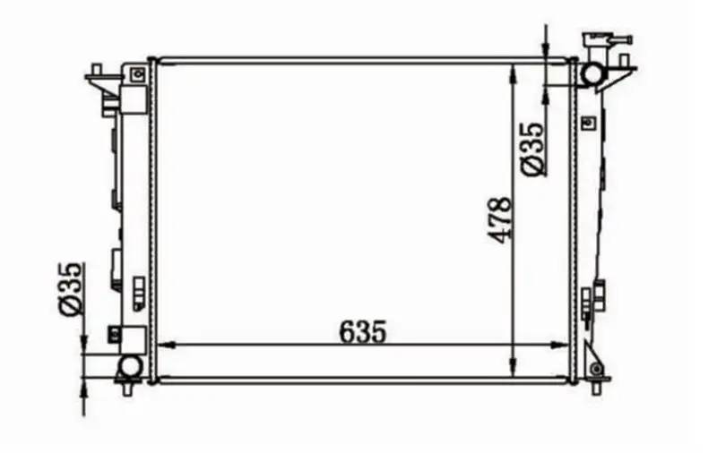 MGA 80612 Radyatör 253102Y500 resmi