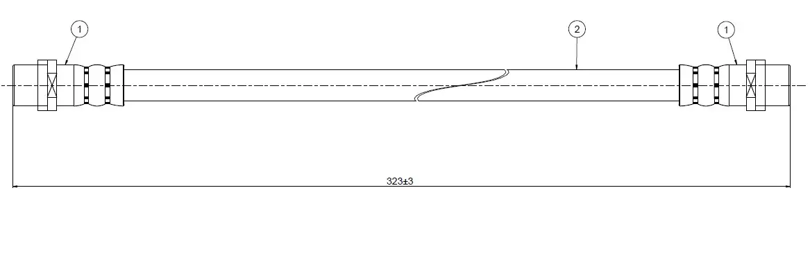 CAVO C800545A Ön Fren Hortumu 8D0611707B resmi
