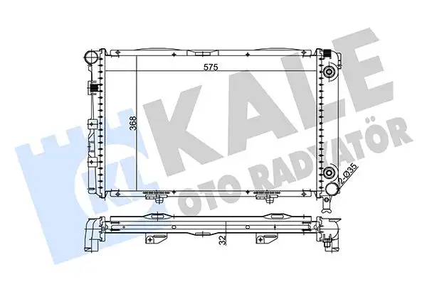 KALE 370200 Radyatör A2015004103 resmi
