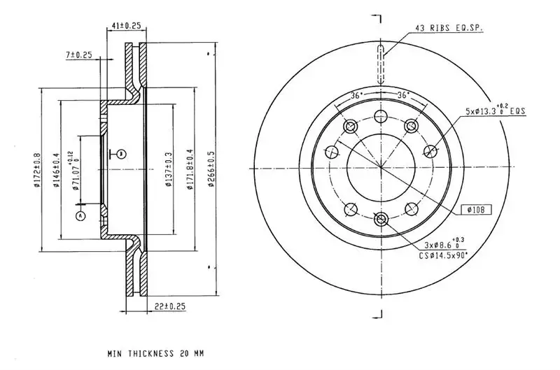 MGA 50662 Ön Fren Diski 1610704680 resmi