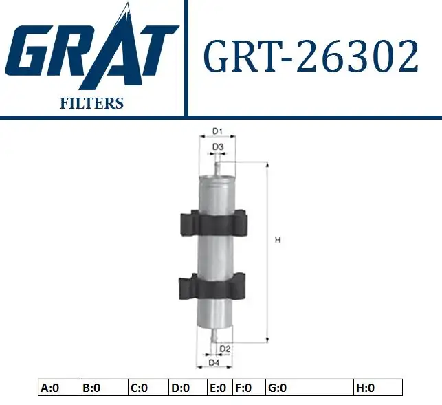 GRAT 26302 Yakıt Filtresi 8T0127401A resmi