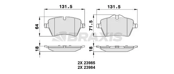 BRAXIS AA0156 Ön Fren Balatası resmi
