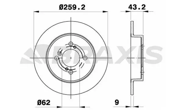 BRAXIS AE0566 Arka Fren Diski 5561168L00 resmi