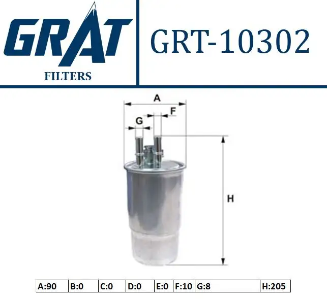 GRAT 10302 Yakıt Filtresi 77363804 resmi