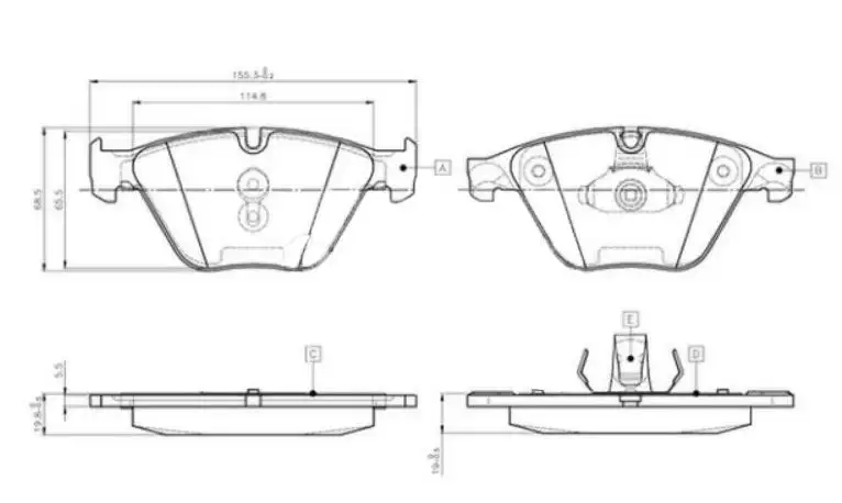 MGA 56222 Ön Fren Balatası 34116850885 resmi