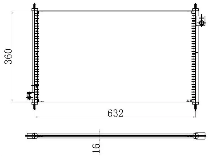 ORIS CHN014016 Klima Radyatörü 80100S84A00 resmi