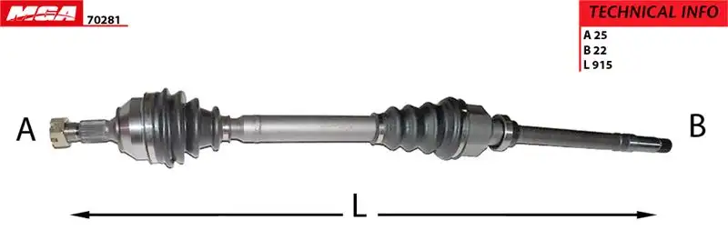 MGA 70281 Ön Aks (Sağ) 3273AH resmi