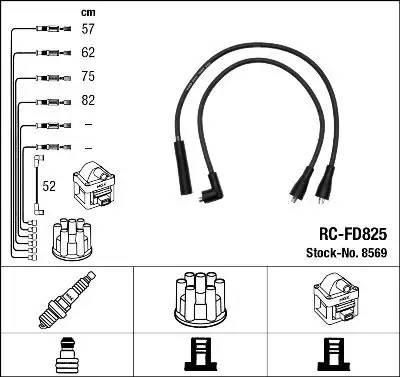 NGK 8569 (RCFD825) Buji Kablosu resmi