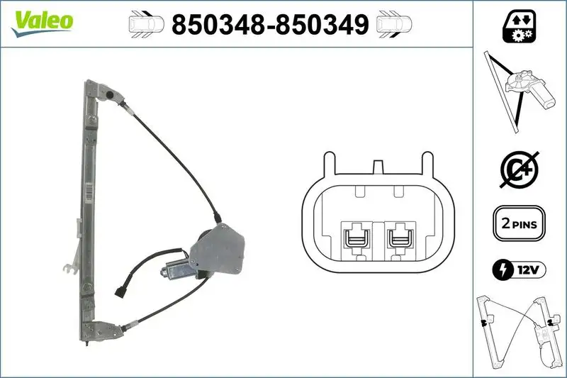 VALEO 850348 Ön Cam Krikosu (Sol) 7700834347 resmi