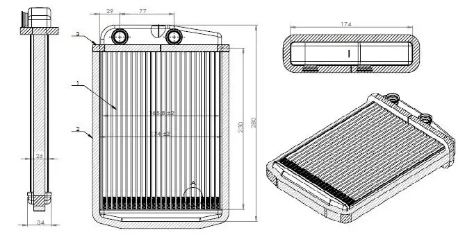 MGA 81147 Kalorifer Radyatörü 773640736448R0 resmi