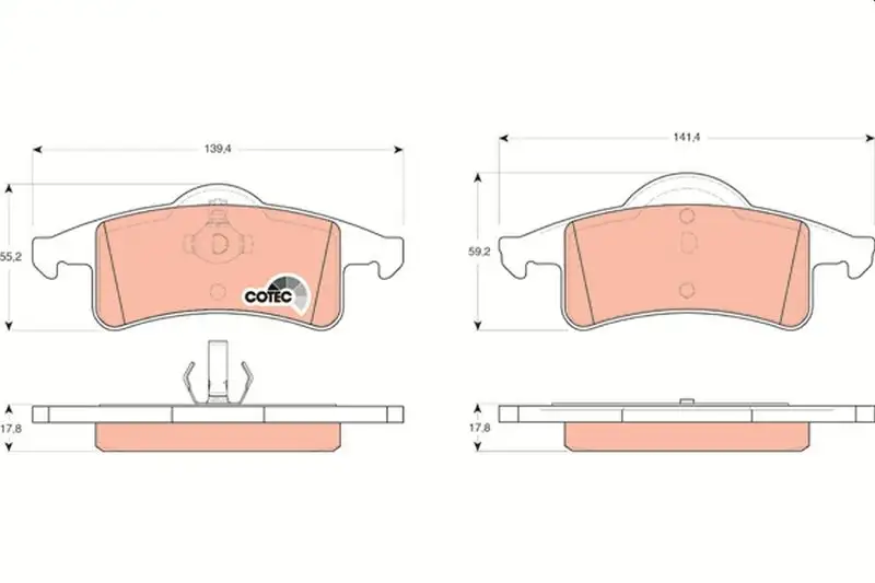 TRW GDB4127 Arka Fren Balatası resmi