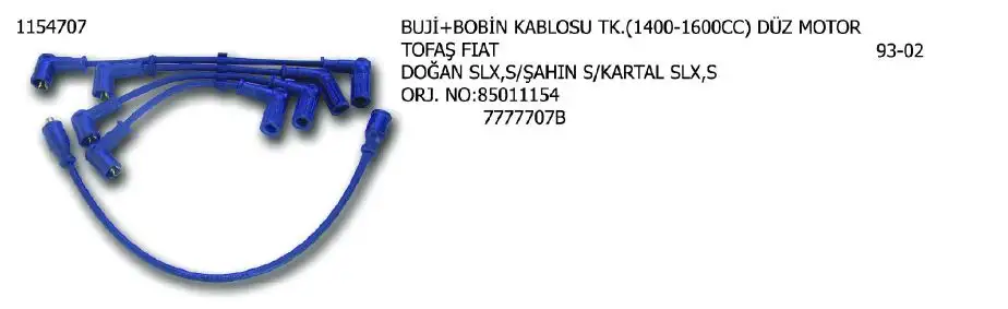 ÜNÜVAR 1154707 Buji Kablosu resmi