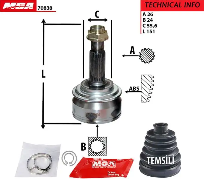 MGA 70838 Aks Kafası (Dış) resmi