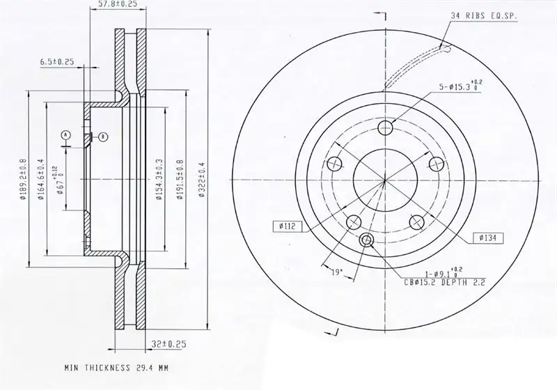 MGA 50703 Ön Fren Diski 2044210812 resmi