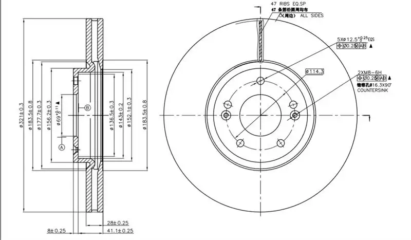 MGA 50579 Ön Fren Diski 517122B700 resmi