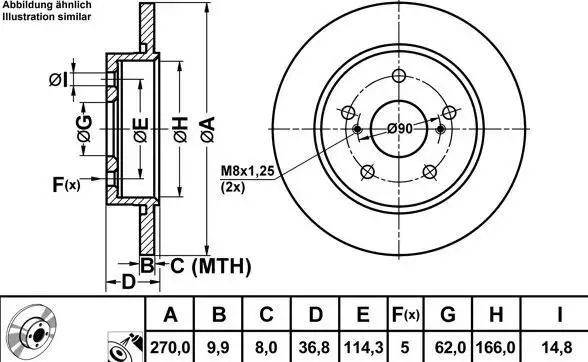 MGA 50250 Arka Fren Diski 4243102170 resmi