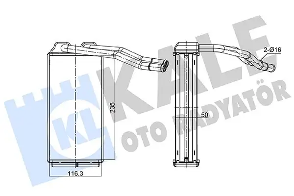 KALE 352090 Kalorifer Radyatörü JEF100150 resmi