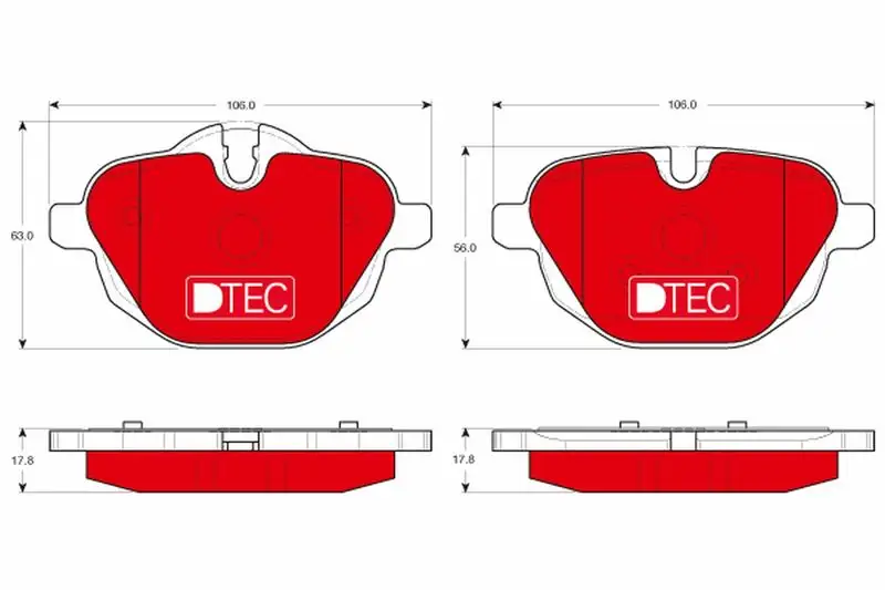 TRW GDB1840DTE Arka Fren Balatası resmi