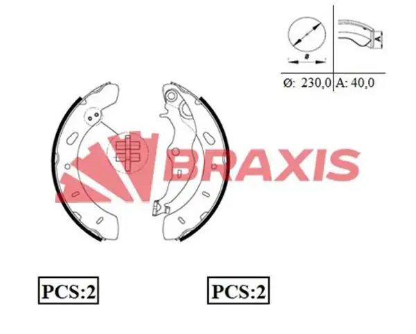 BRAXIS AC0089 Arka Fren Balatası resmi