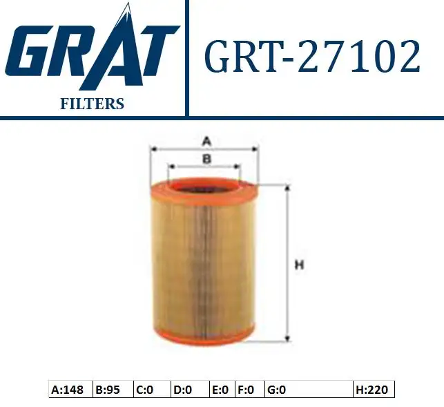 GRAT 27102 Hava Filtresi 51843850 resmi