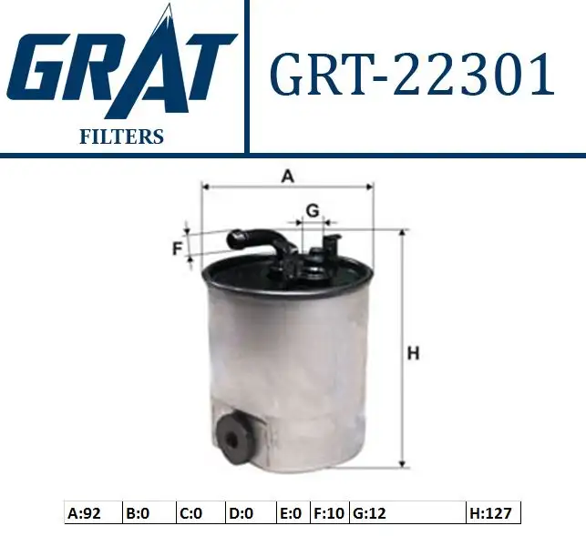 GRAT 22301 Yakıt Filtresi 6110920201 resmi