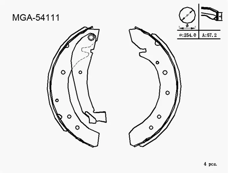 MGA 54111 Arka Fren Balatası 4241H5 resmi