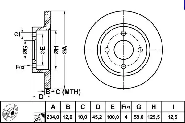 MGA 50329 Ön Fren Diski 402065F003 resmi