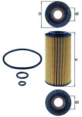 MAHLE OX179D Yağ Filtresi A6131800009 resmi