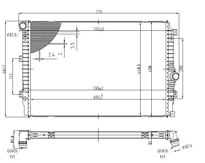 MGA 80517 Radyatör 5N0121253Q resmi