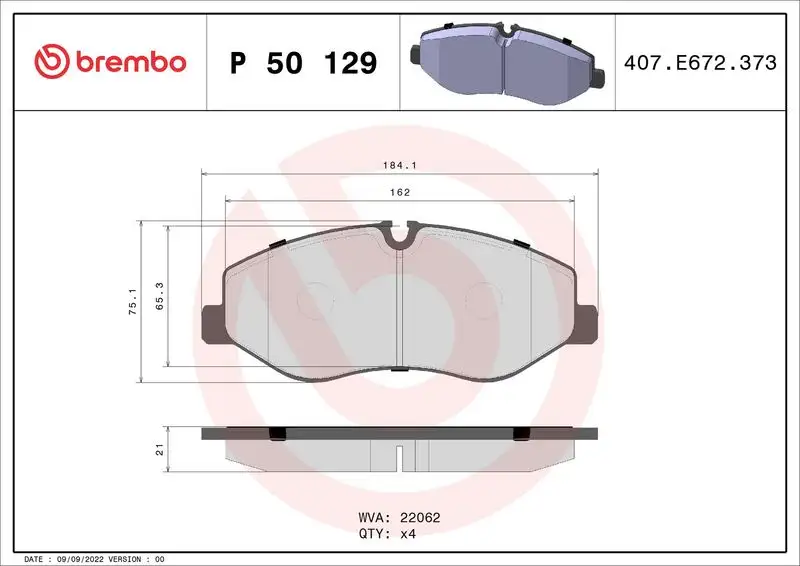 BREMBO P50129 Ön Fren Balatası resmi
