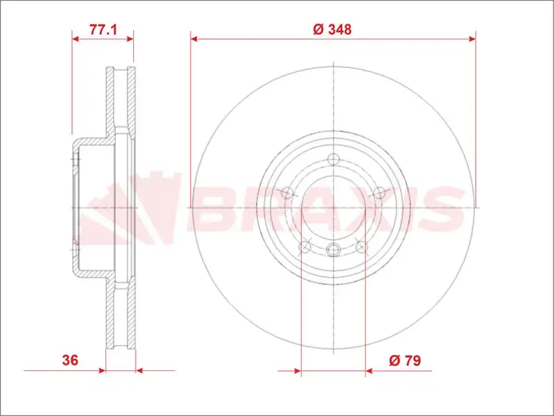 BRAXIS AE0958 Ön Fren Diski 34116779467 resmi